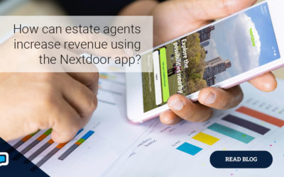 How can estate agents increase revenue using the Nextdoor app?
